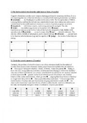 English Worksheet: Language exercises for 3rd year