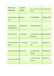English Worksheet: Dominoes Present Simple vs Present Continuous