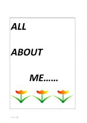 English Worksheet: All About Me