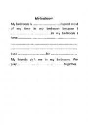 English Worksheet: My bedroom