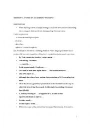 English Worksheet: Academic Writing