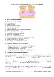 English Worksheet: HOW TO WRITE A PERSONAL DESCRIPTION