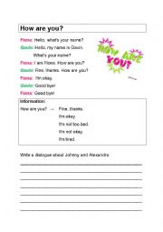 English Worksheet: introducing yourself 