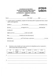 English Worksheet: grammar quiz