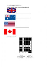 English Worksheet: Quiz English-speaking countries