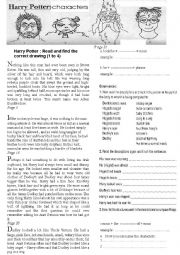 English Worksheet: Harry Potter