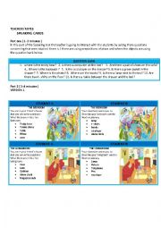 English Worksheet: THERE IS THERE ARE SPEAKING CARDS +PREPOSITIOS OF PLAACE