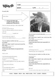 English Worksheet: Count on me by Bruno Mars
