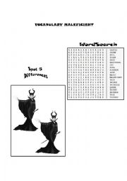 English Worksheet: VOCABULARY MALEFICIENT