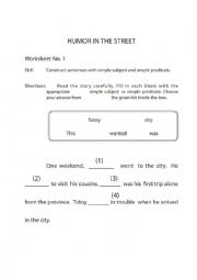 English Worksheet: fun activity