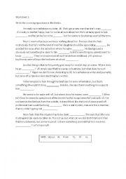 English Worksheet: Values