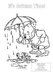 English Worksheet: Winnie the Pooh Autumn Activity 