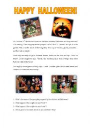 English Worksheet: Happy Halloween!