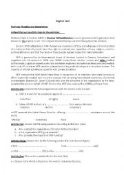 English Worksheet: An English test