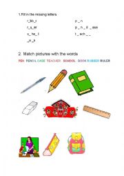English Worksheet: SCHOOL 