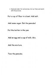 English Worksheet: Pancake