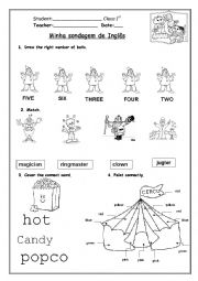 English Worksheet: Circus