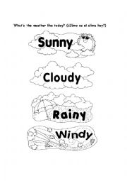 English Worksheet: Whats the weather like today?