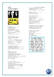 English Worksheet: R.E.M - losing my religion