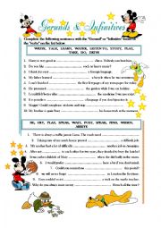 English Worksheet: gerunds and infinitives 