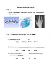 English Worksheet: Fractional distillation of Crude Oil