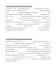 English Worksheet: exercises