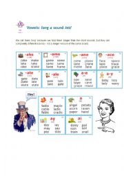 vowels sound short and long /a/