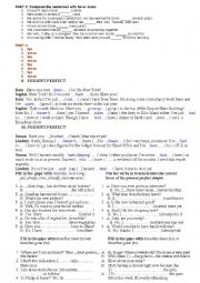 English Worksheet: present perfect tense