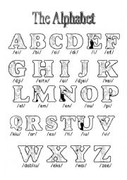 English Worksheet: The Alphabet sounds