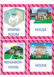 English Worksheet: House cutaways Flashcards