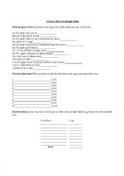 English Worksheet: Grocery Store Scavenger Hunt