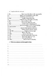 English Worksheet: Simple past 