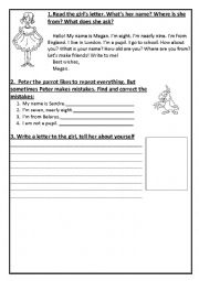 English Worksheet: Personal information