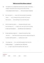 English Worksheet: CAE- USE OF ENGLISH - GAPPED SENTENCES (6)