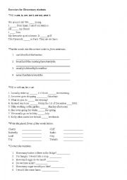 English Worksheet: exercises for elementary students