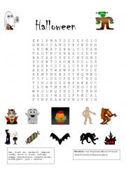 English Worksheet: Halloween