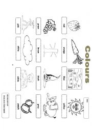 English Worksheet: colours