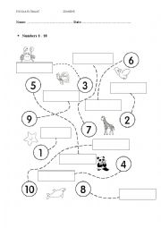 English Worksheet: Numbers 1-10