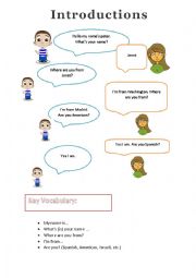 English Worksheet: introductions