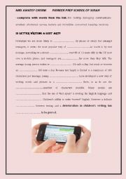 English Worksheet: TEXTING