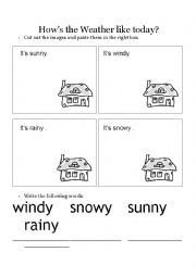 English Worksheet: the weather 