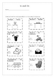 Prepositions in and on