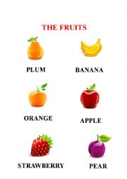 English Worksheet: the fruit, fruit