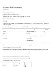 English Worksheet: Unit I