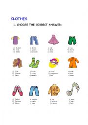 English Worksheet: Clothes