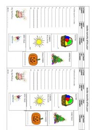 English Worksheet: 12 months of the year