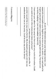 English Worksheet: Formal email gap fill