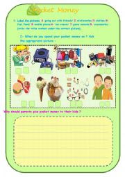 English Worksheet: pocket money