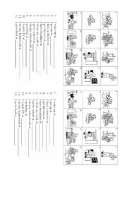 English Worksheet: Daily routines