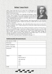 English Worksheet: Arthur Conan Doyle